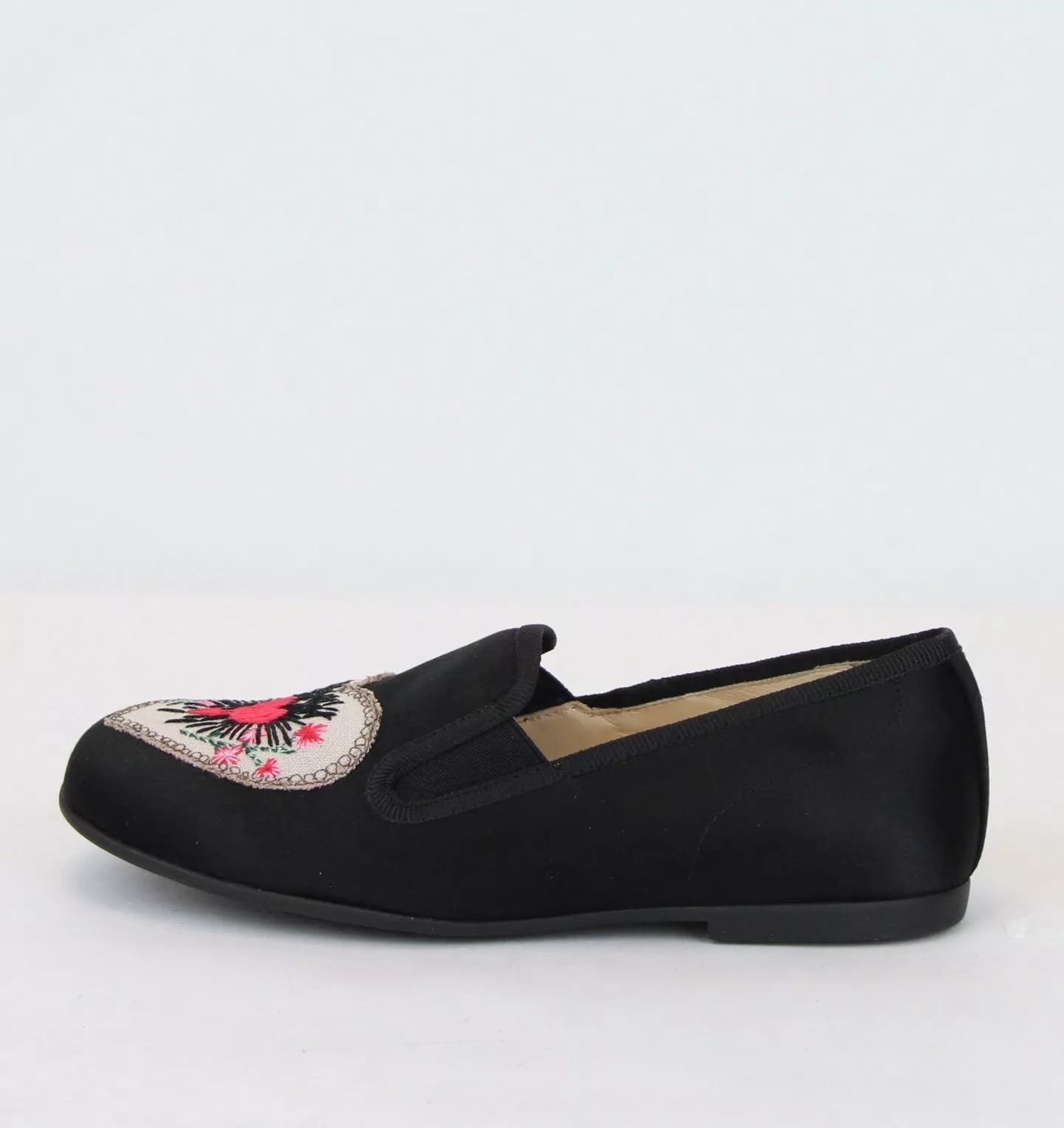 Gucci Unisex Children's Black Silk Flats w/Heart Icon 32/US .5 484976 1000