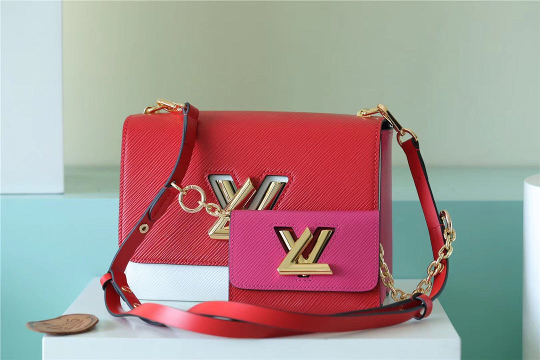 Top Quality Twist MM Bag Epi Red/ Pink For Women,  Shoulder and Cross Body Bags 9.1in/23cm Top Quality