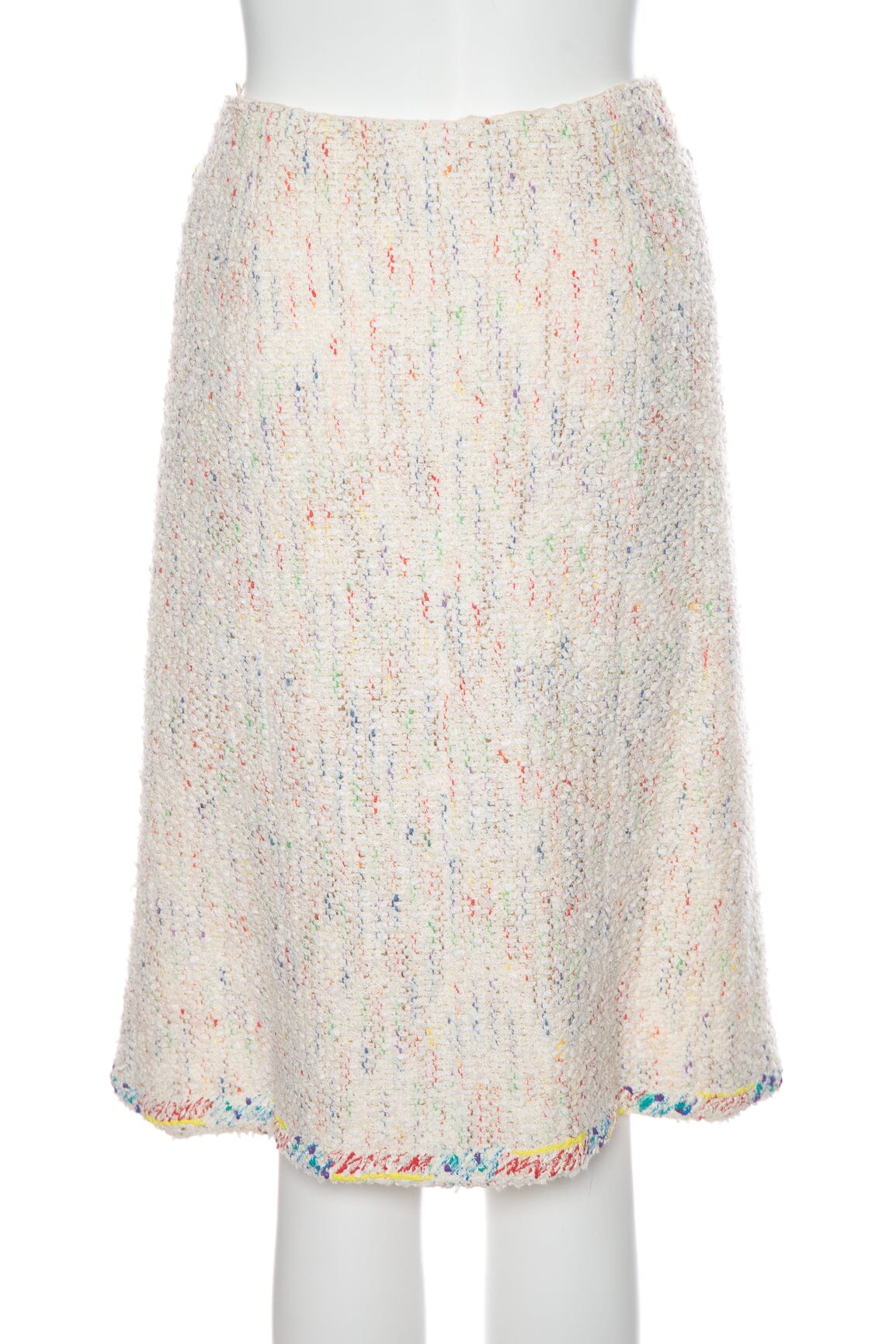 Chanel   Multicolor Tweed Button Down Skirt SZ 36/38