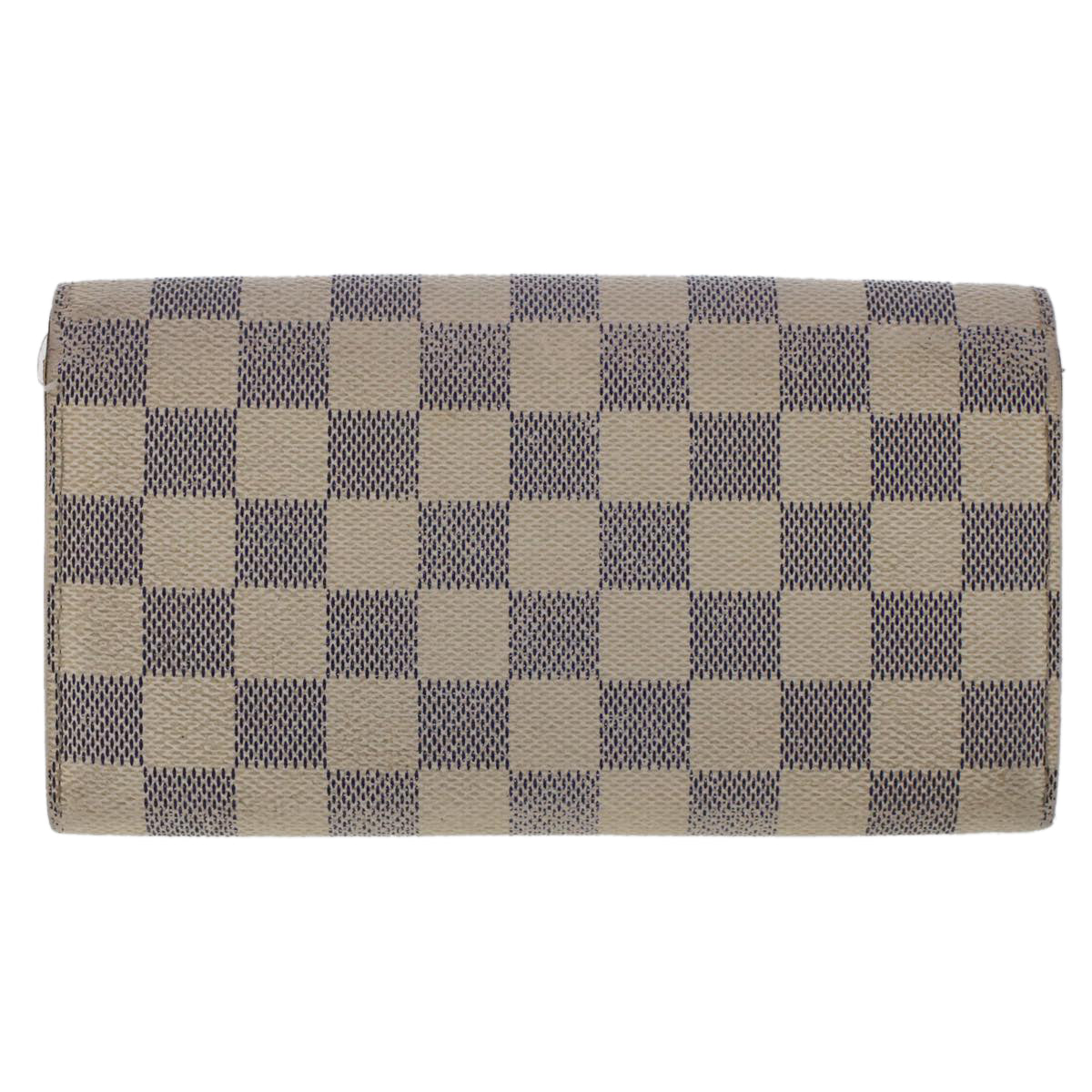 LOUIS VUITTON Damier Azur Portefeuille Sarah Long Wallet N63208 LV  48895