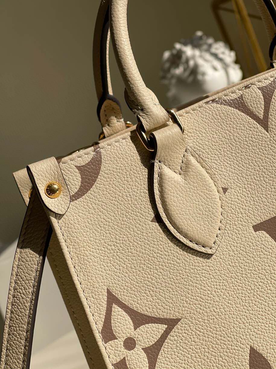 Top Quality Onthego PM Monogram Empreinte Tourterelle Grey/Beige For Women,  Shoulder And Crossbody Bags 9.8in/25cm Top Quality M45654