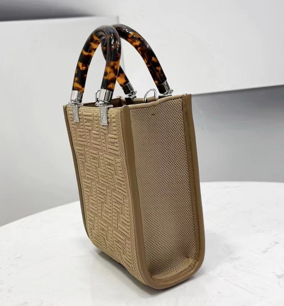 Top QualityTop Quality Mini Sunshine Shopper Beige For Women, Women’s Handbags, Shoulder And CrossBody Bags 7.1in/18cm FF 8BS051