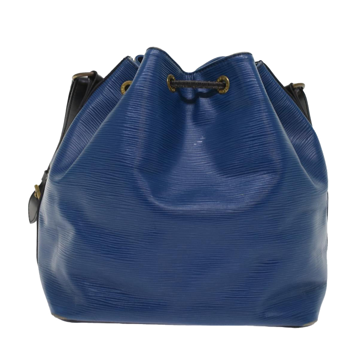 LOUIS VUITTON Epi Petit Noe Shoulder Bag Bicolor Black Blue M44152 Auth 48974