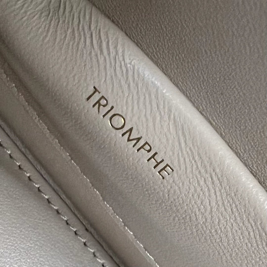 Top Quality Chain Box Triomphe Bag Beige For Women 9in/22cm 