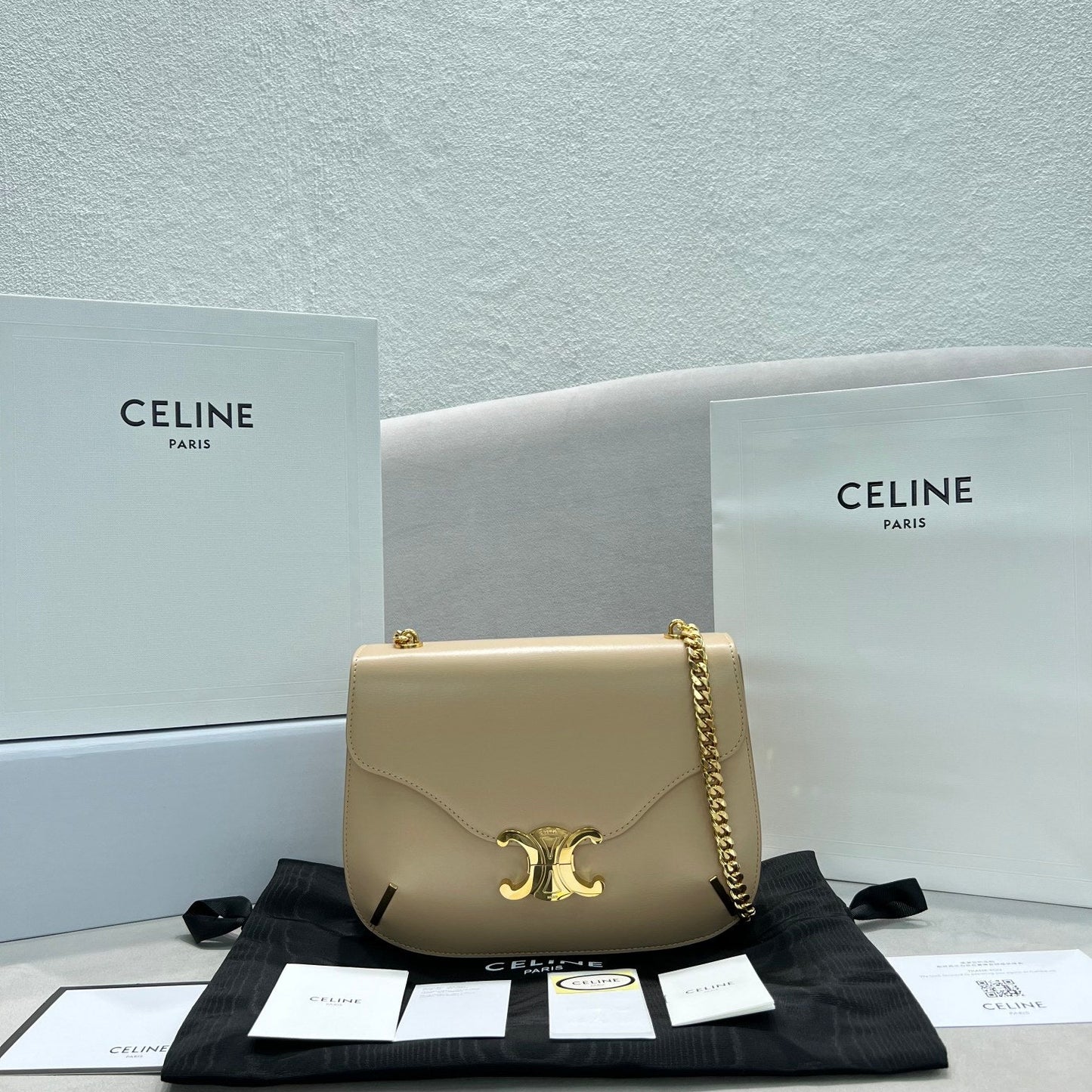 Top Quality Chain BesaTop Quality Triomphe Beige For Women 10in/24.5cm 
