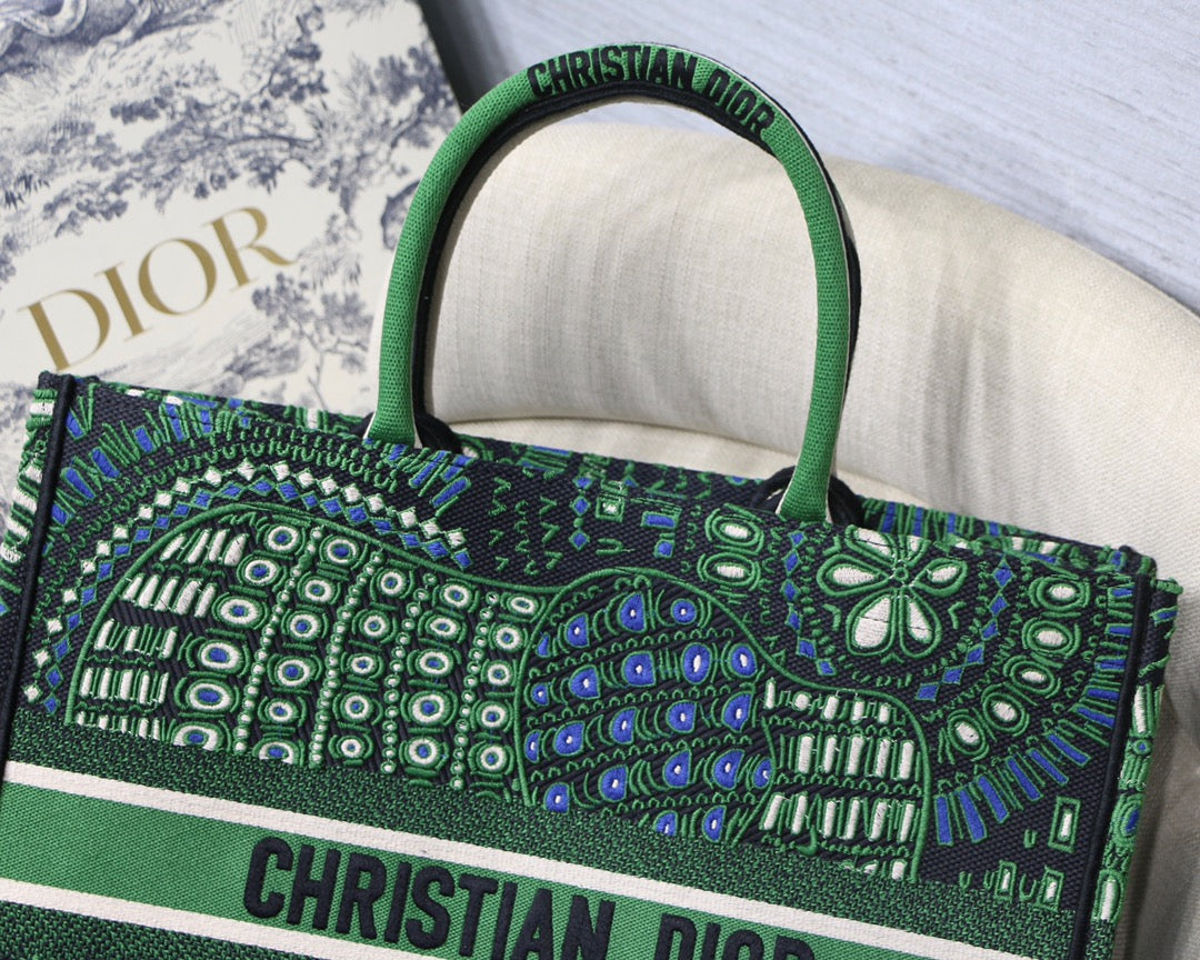 Top Quality Large Book Tote Green Multicolor, For Women, Womens Handbags 16.5in/42cm CD