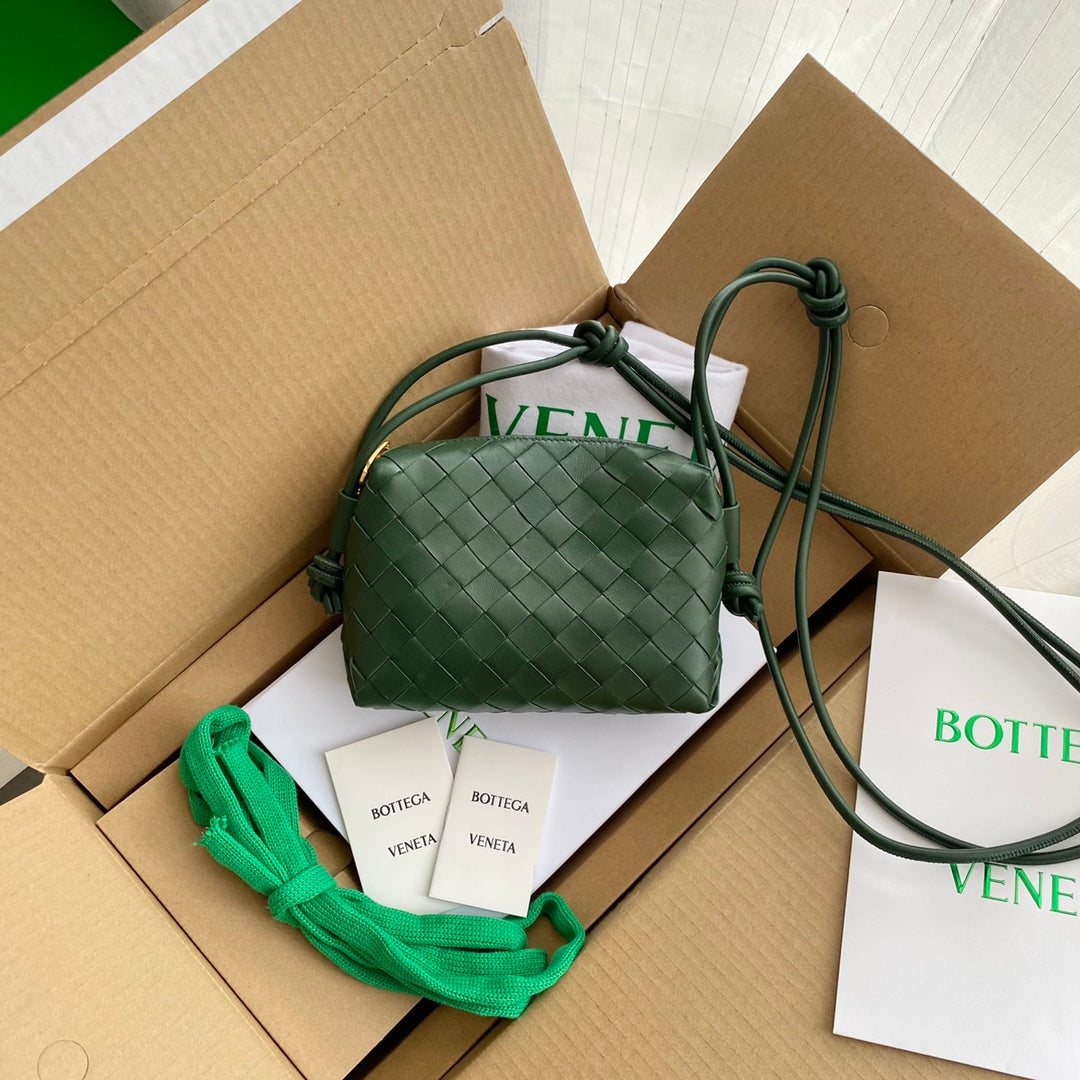 Top Quality Mini Loop Camera Bag Dark Green, For Women, Women’s Bags 6.7in/17cm