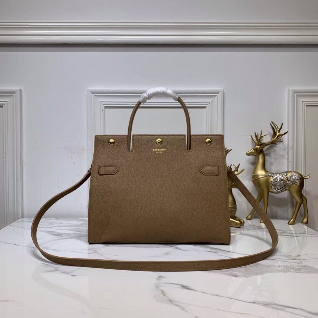 Top Quality Small Title Bag With Pocket Detail Brown For Women, Bags 11.8in/30cm
