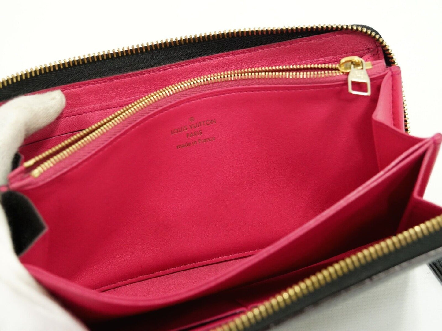 Louis Vuitton Black Leather Portefeuille com?®te wallet accessories
