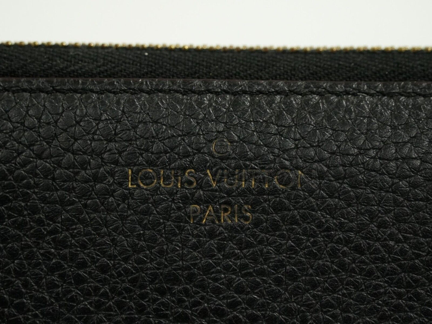 Louis Vuitton Black Leather Portefeuille com?®te wallet accessories