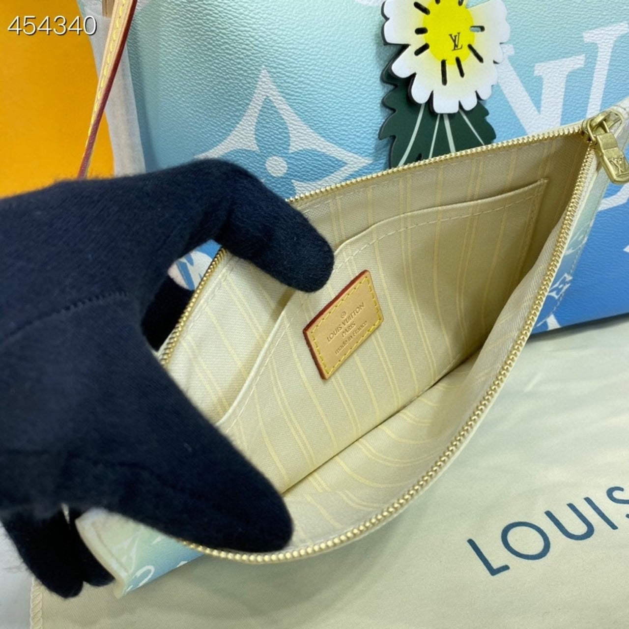 Top Quality Neverfull MM Tote Bag Monogram Giant Canvas Blue For Women,  Shoulder Bags 12.2in/31cm Top Quality M45678