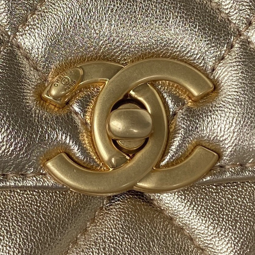 CHLFlap Bag Small Gold Bag For Women 15cm/6in