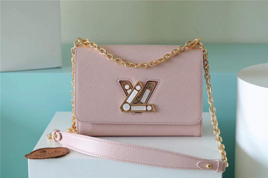 Top Quality Twist MM Epi Light Pink For Women,  Shoulder And Crossbody Bags 9.1in/23cm Top Quality