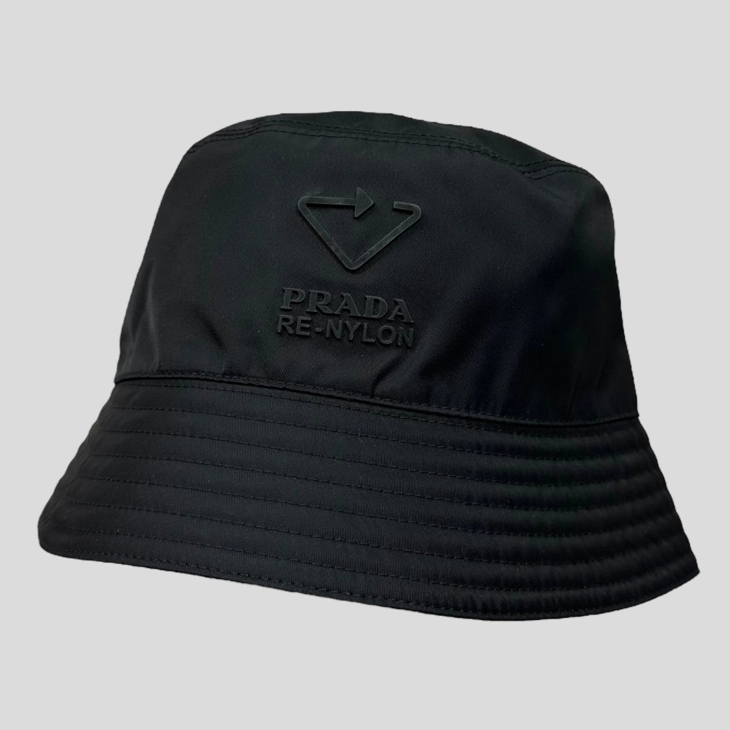 Prada Milano 2020 Re-Nylon Double Logo Bucket Hat - S/M