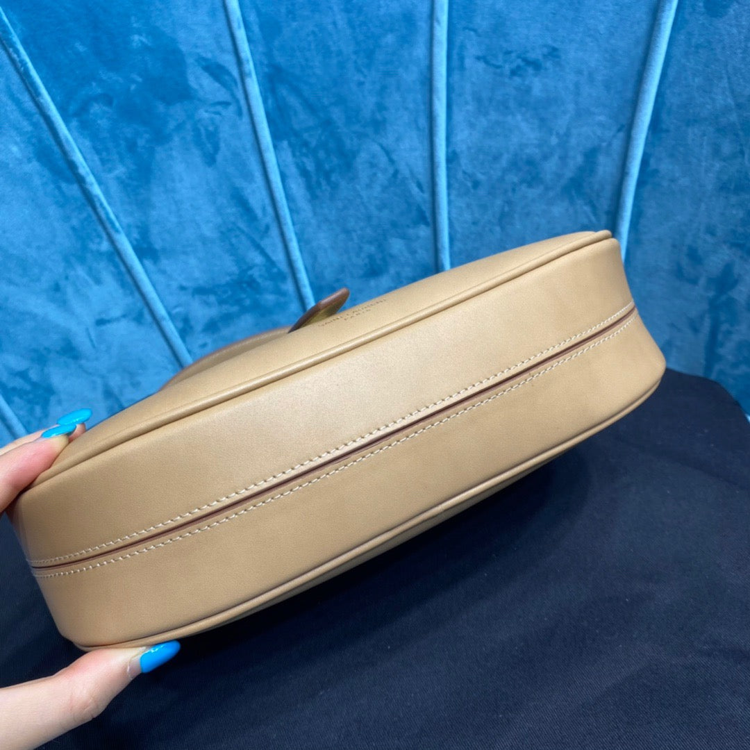 Top Quality Le Fermoir Hobo Bag Brown For Women 9.5in/24cm YSL 