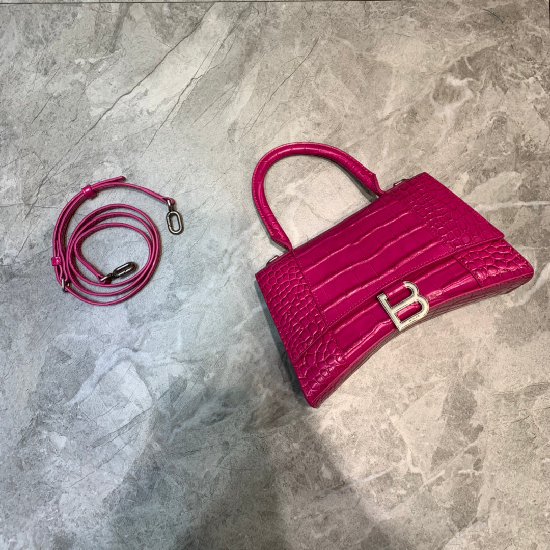 Top Quality Hourglass Small Handbag In Dark Pink, For Women,  Bags 9in/23cm