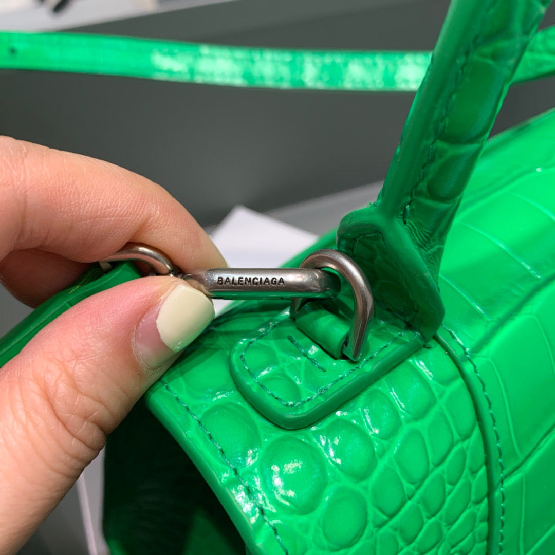 Top Quality Hourglass Small Handbag In Green, For Women,  Bags 9in/23cm