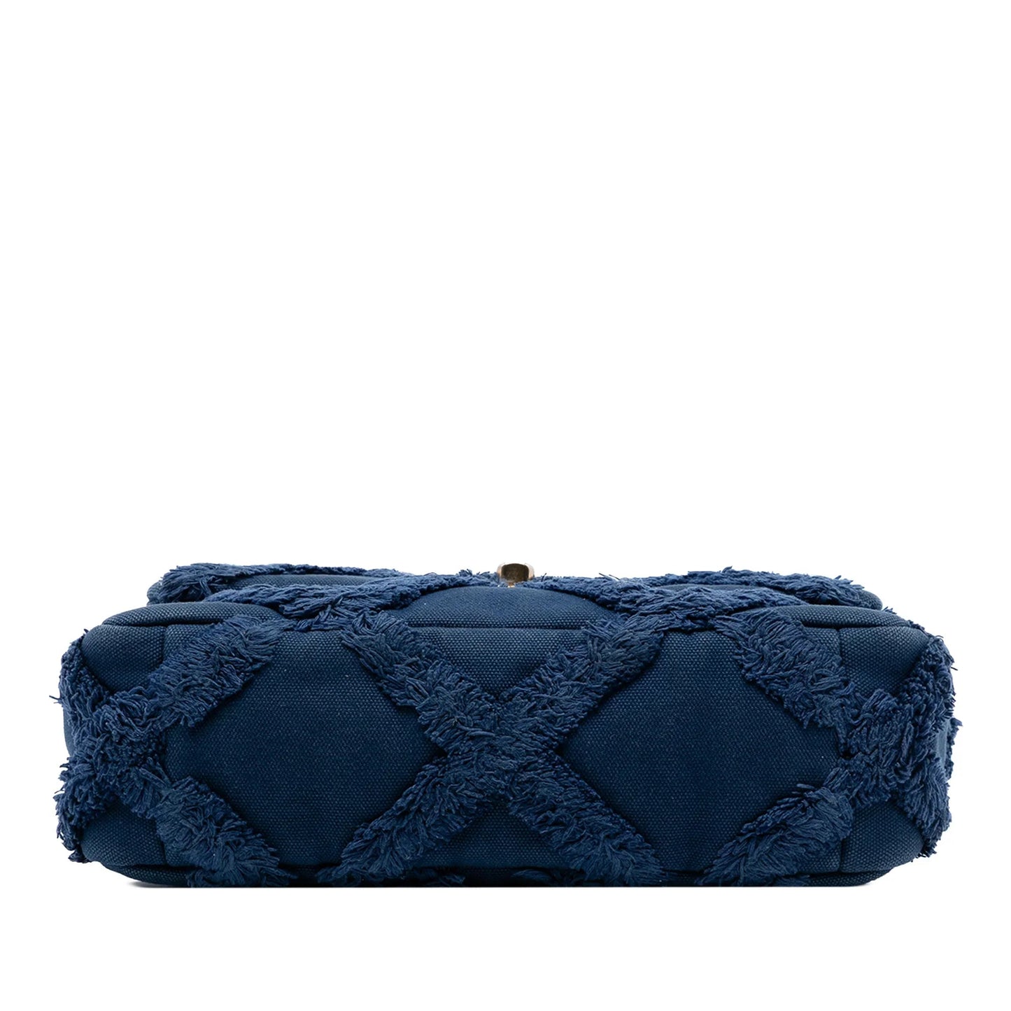 Blue Chanel Medium Canvas and Cotton 19 Flap Satchel