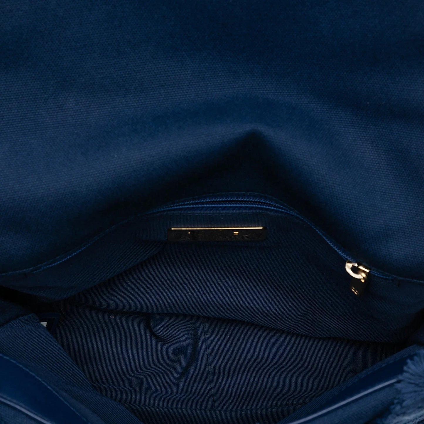 Blue Chanel Medium Canvas and Cotton 19 Flap Satchel