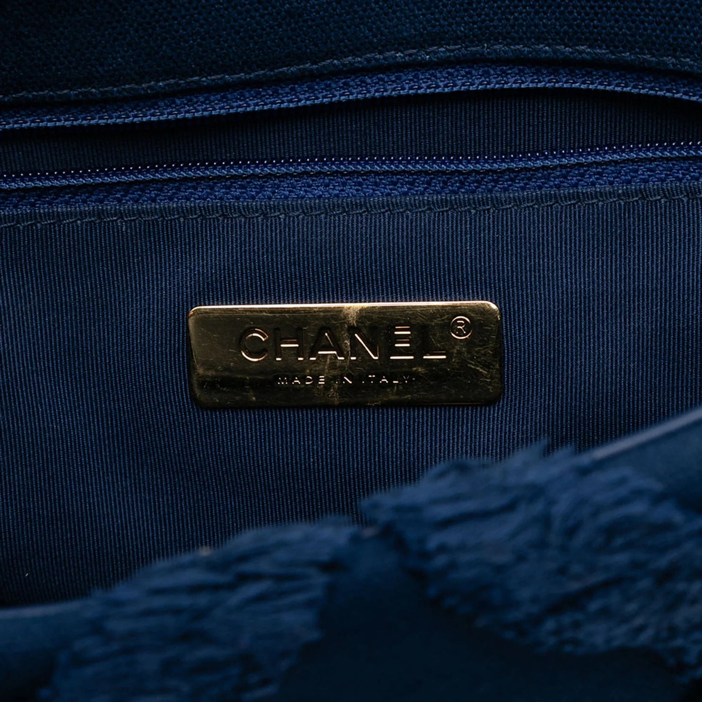 Blue Chanel Medium Canvas and Cotton 19 Flap Satchel