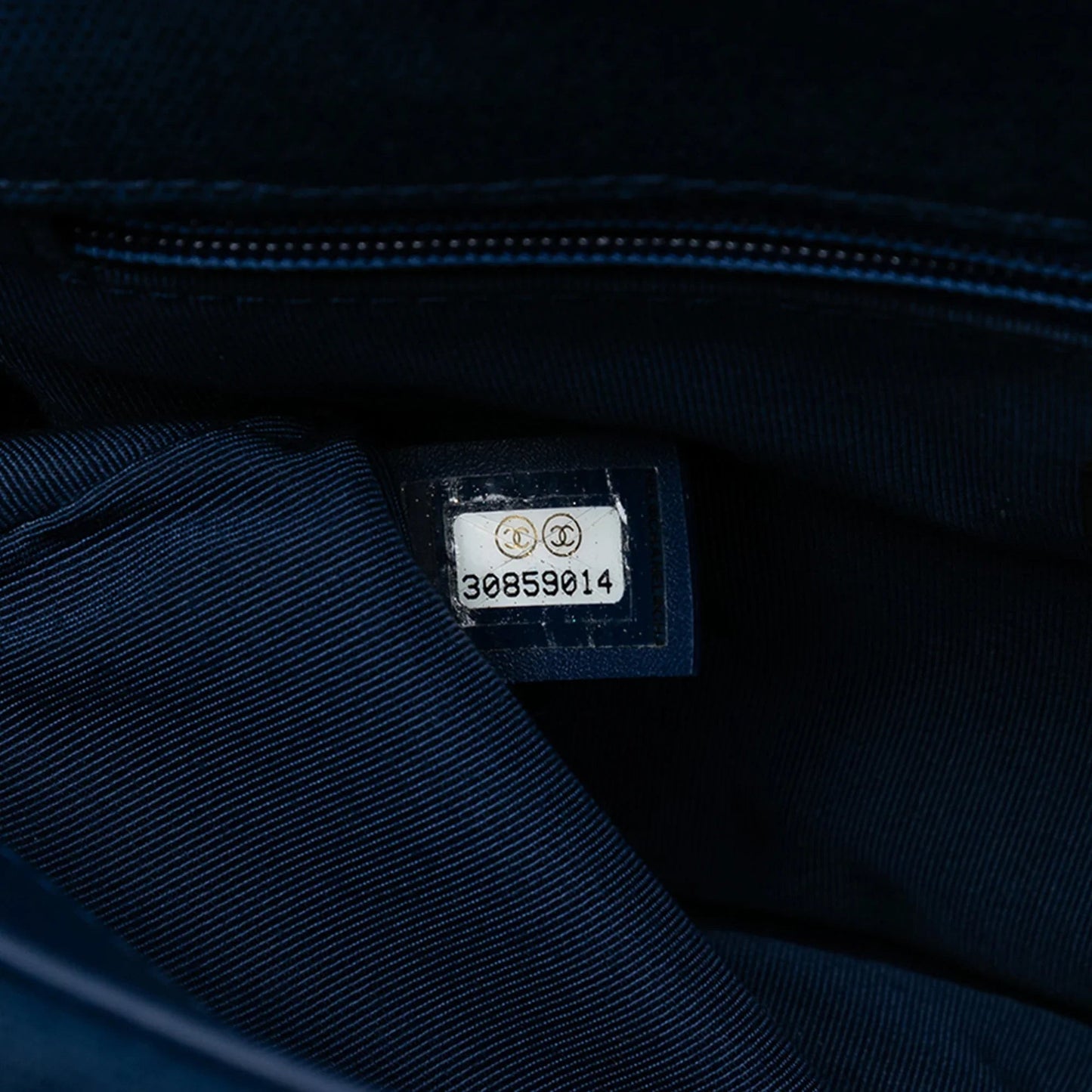 Blue Chanel Medium Canvas and Cotton 19 Flap Satchel