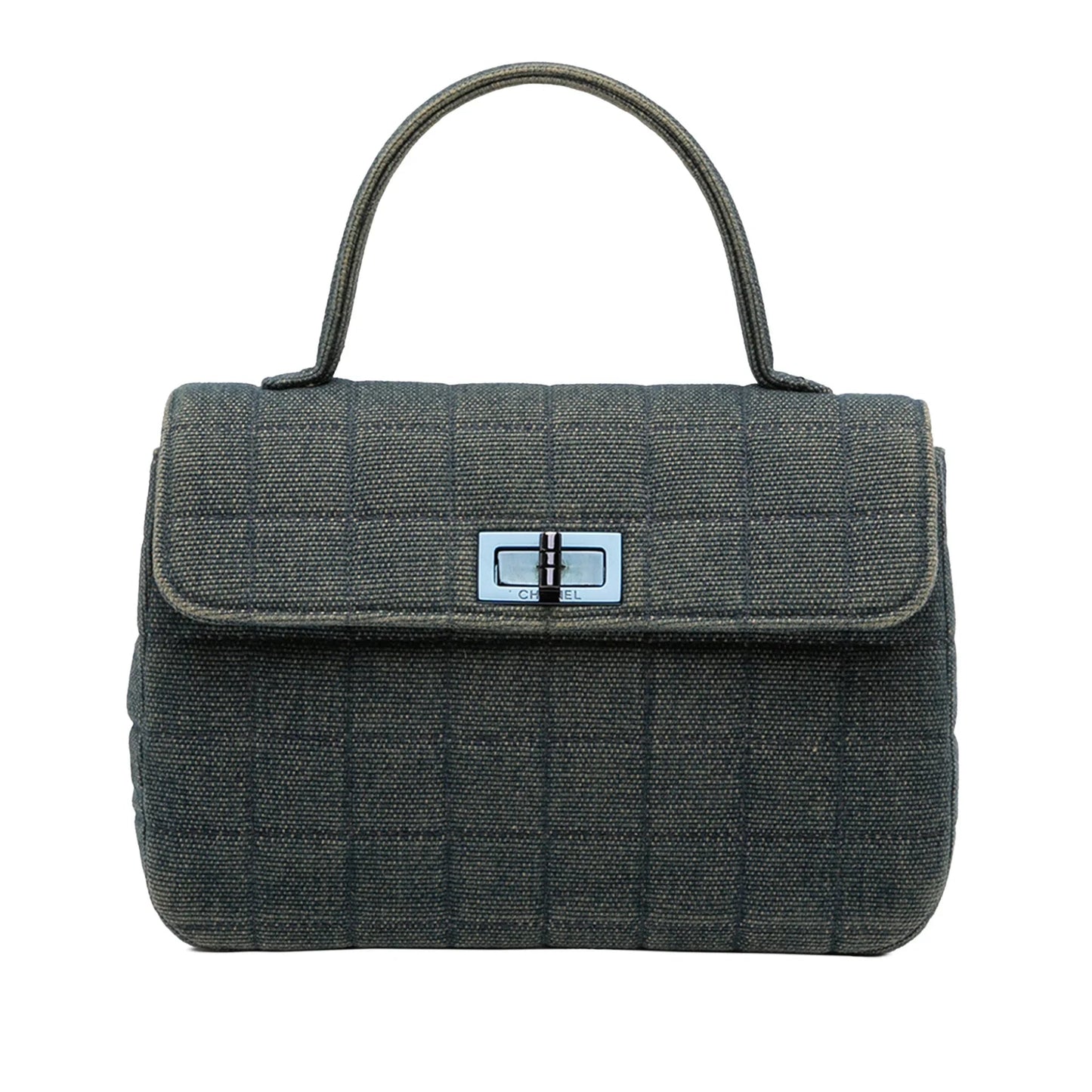 Blue Chanel Reissue 2.55 Chocolate Bar Denim Top Handle Flap Handbag