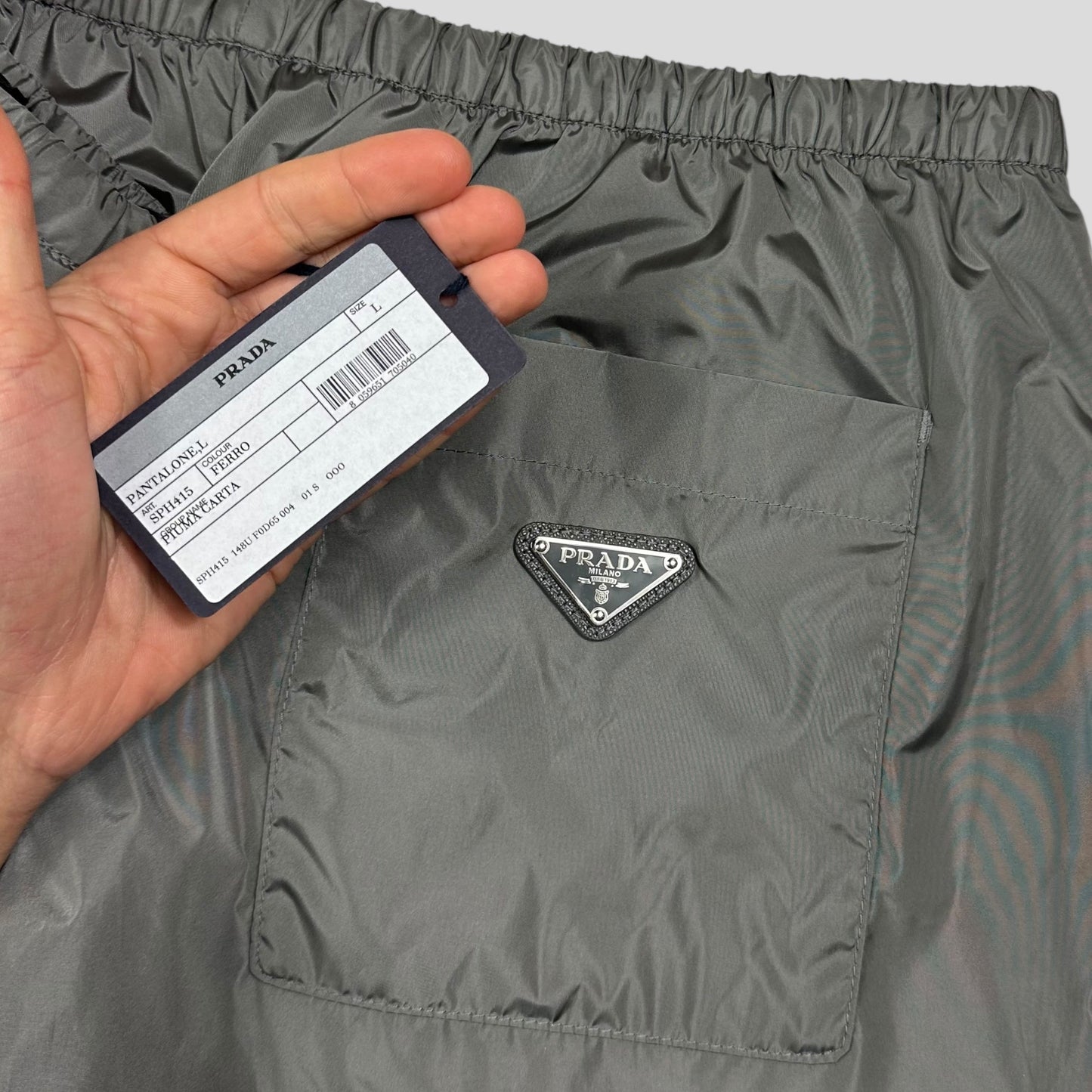 Prada 2024 Light Technical Nylon Baggy Plaque Logo Tro rs - L/XL
