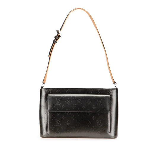 Gray Louis Vuitton Monogram Mat Alston Shoulder Bag