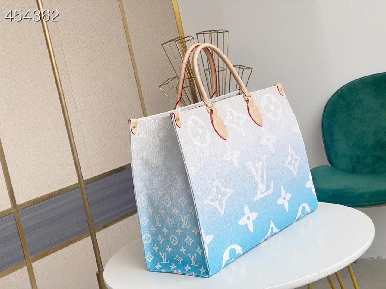 Top Quality Onthego GM Tote Bag Blue For Women 41cm Top Quality M57639