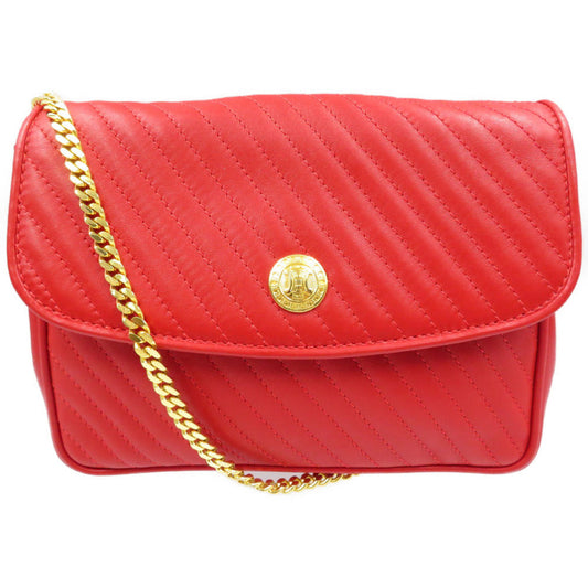 CELINE Shoulder Bag leather Red   Women