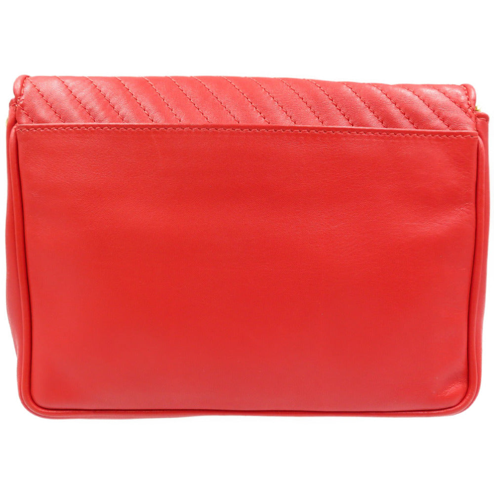 CELINE Shoulder Bag leather Red   Women