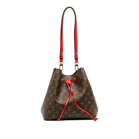 Brown Louis Vuitton Monogram Neonoe MM Bucket Bag