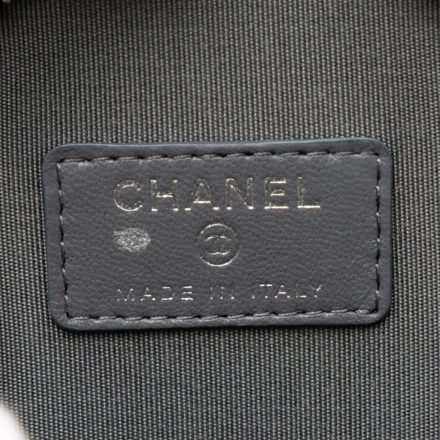 Gray Chanel CC Quilted Lambskin Triple Zip Round Clutch With Chain Crossbody Bag