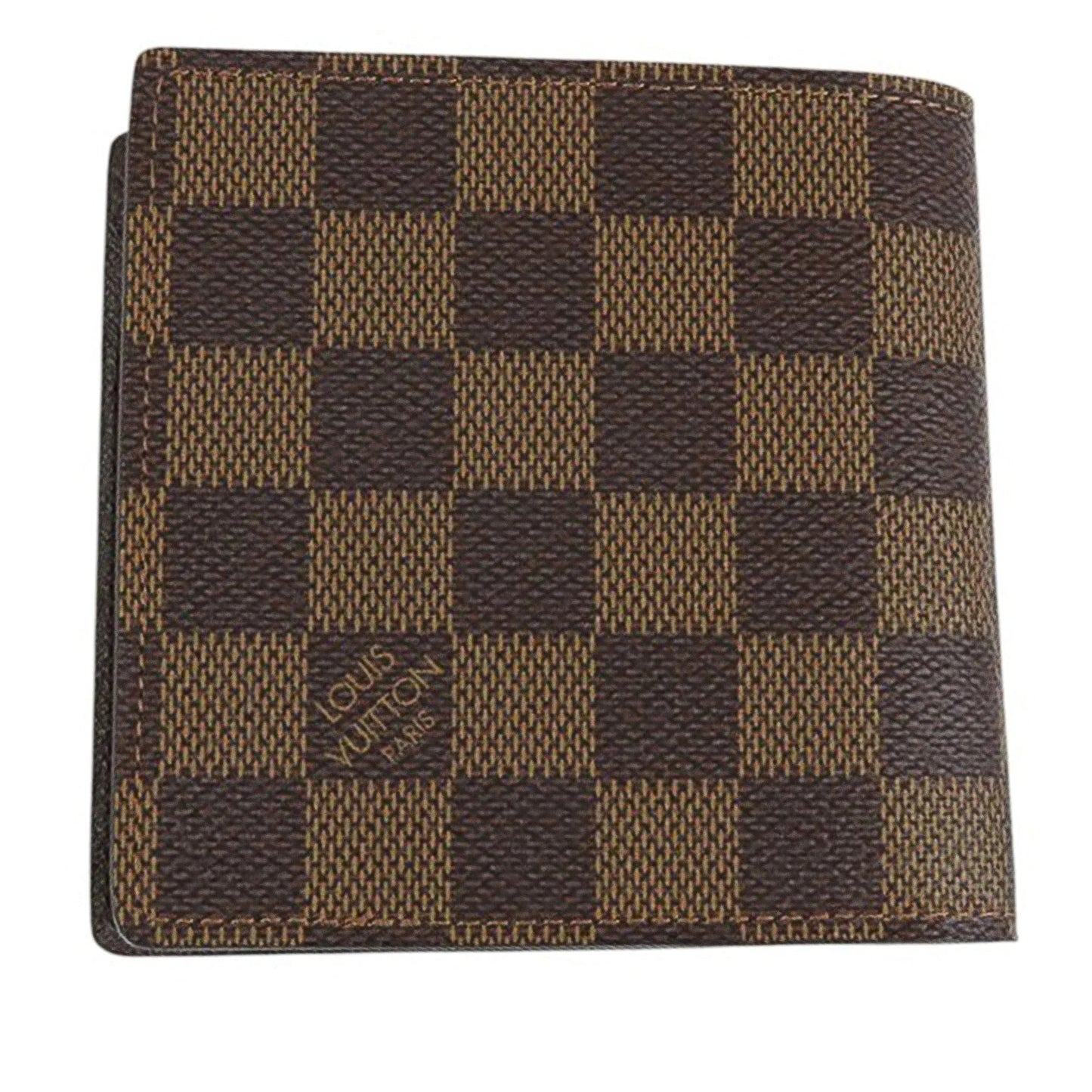 Brown Louis Vuitton Damier Ebene Marco Wallet