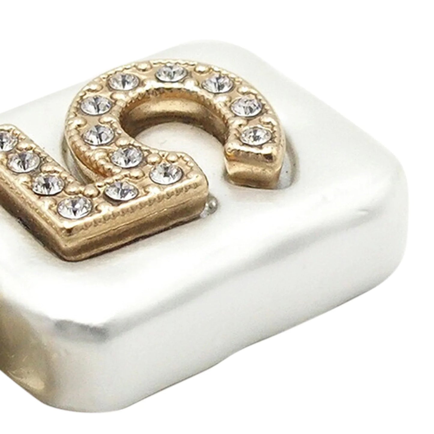 Gold Chanel Gold Plated CC Resin and Rhinestones No. 5 Perfume Bottle Pendant Necklace