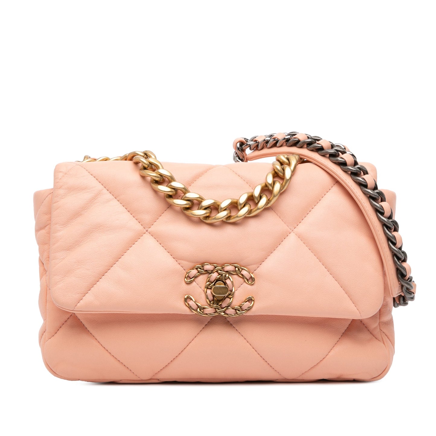 Pink Chanel Medium Lambskin 19 Flap Satchel