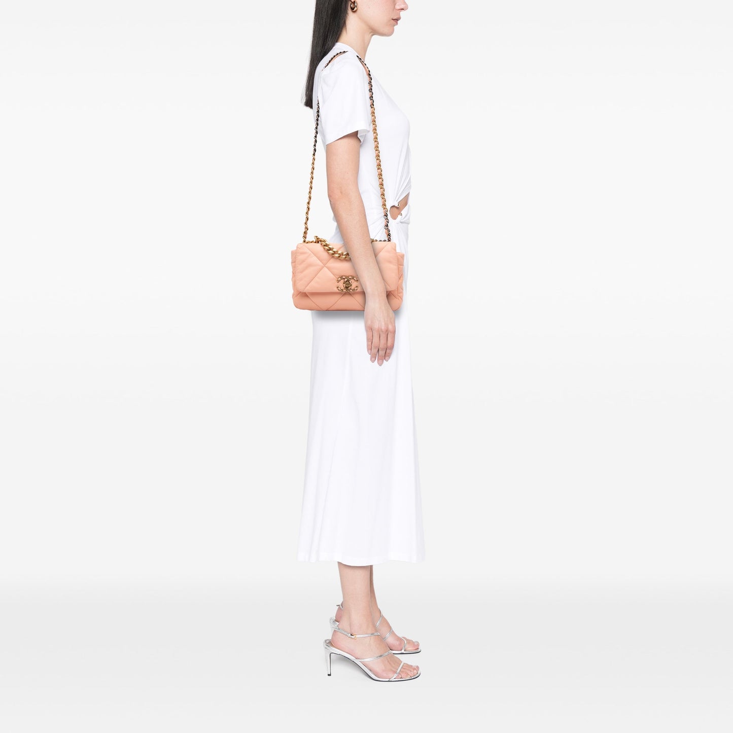 Pink Chanel Medium Lambskin 19 Flap Satchel