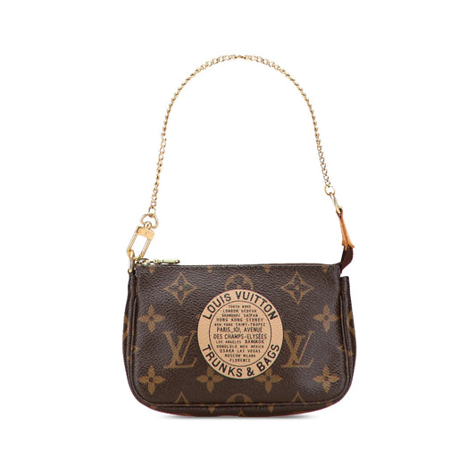 Brown Louis Vuitton Monogram Trunks and Bags Mini Pochette Accessoires