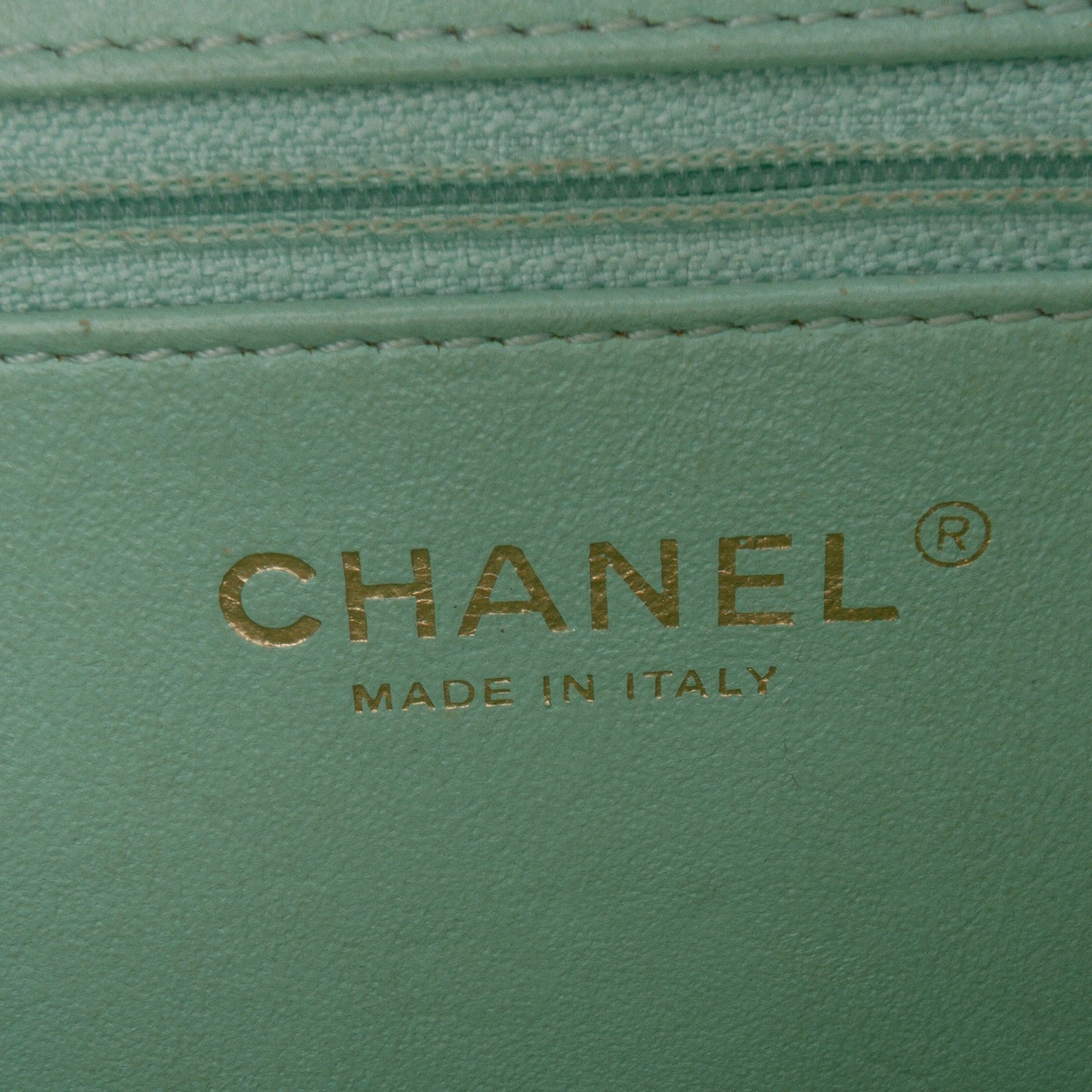 Green Chanel Medium Caviar CC Filigree Vanity Case Satchel