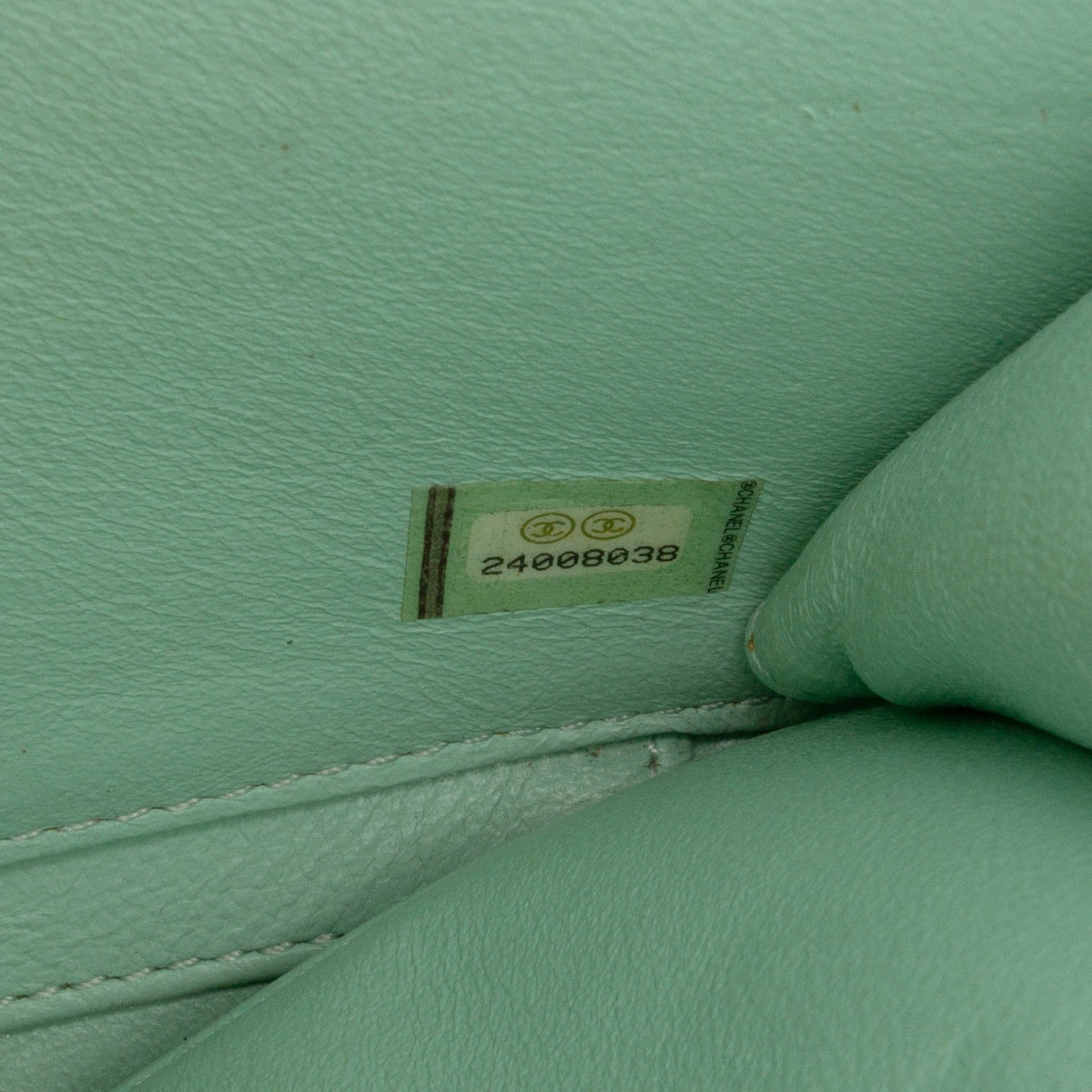 Green Chanel Medium Caviar CC Filigree Vanity Case Satchel