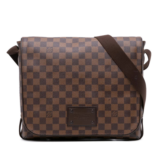 Brown Louis Vuitton Damier Ebene Brooklyn MM Crossbody Bag