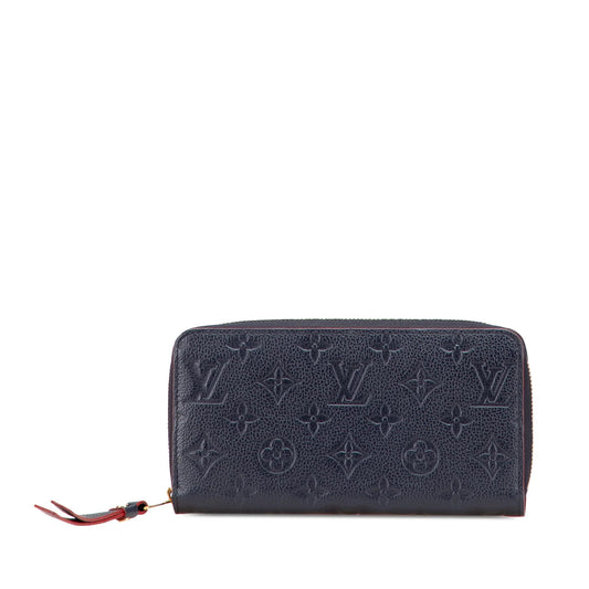 Blue Louis Vuitton Monogram Empreinte Zippy Long Wallet