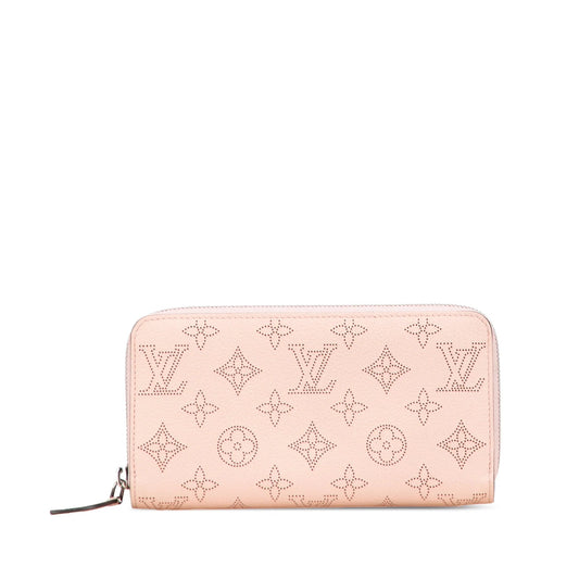 Pink Louis Vuitton Monogram Mahina Zippy Wallet