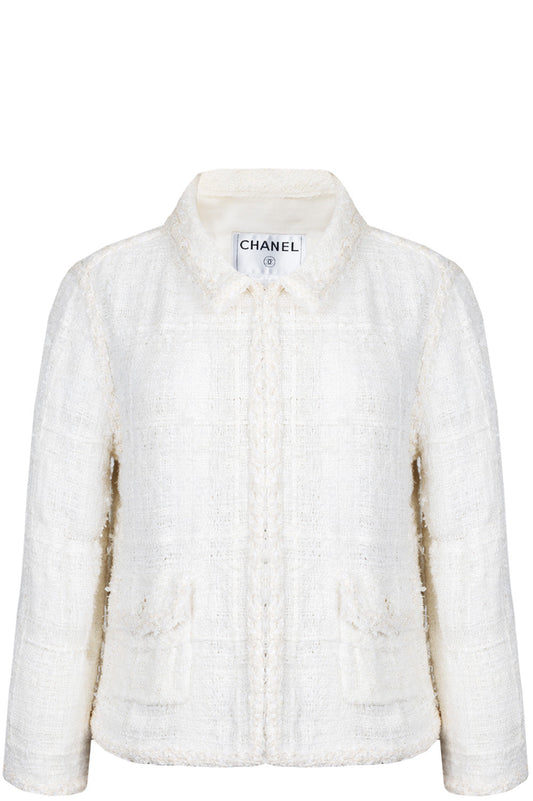 CHANEL 2007 Cruise Tweed Jacket Ivory
