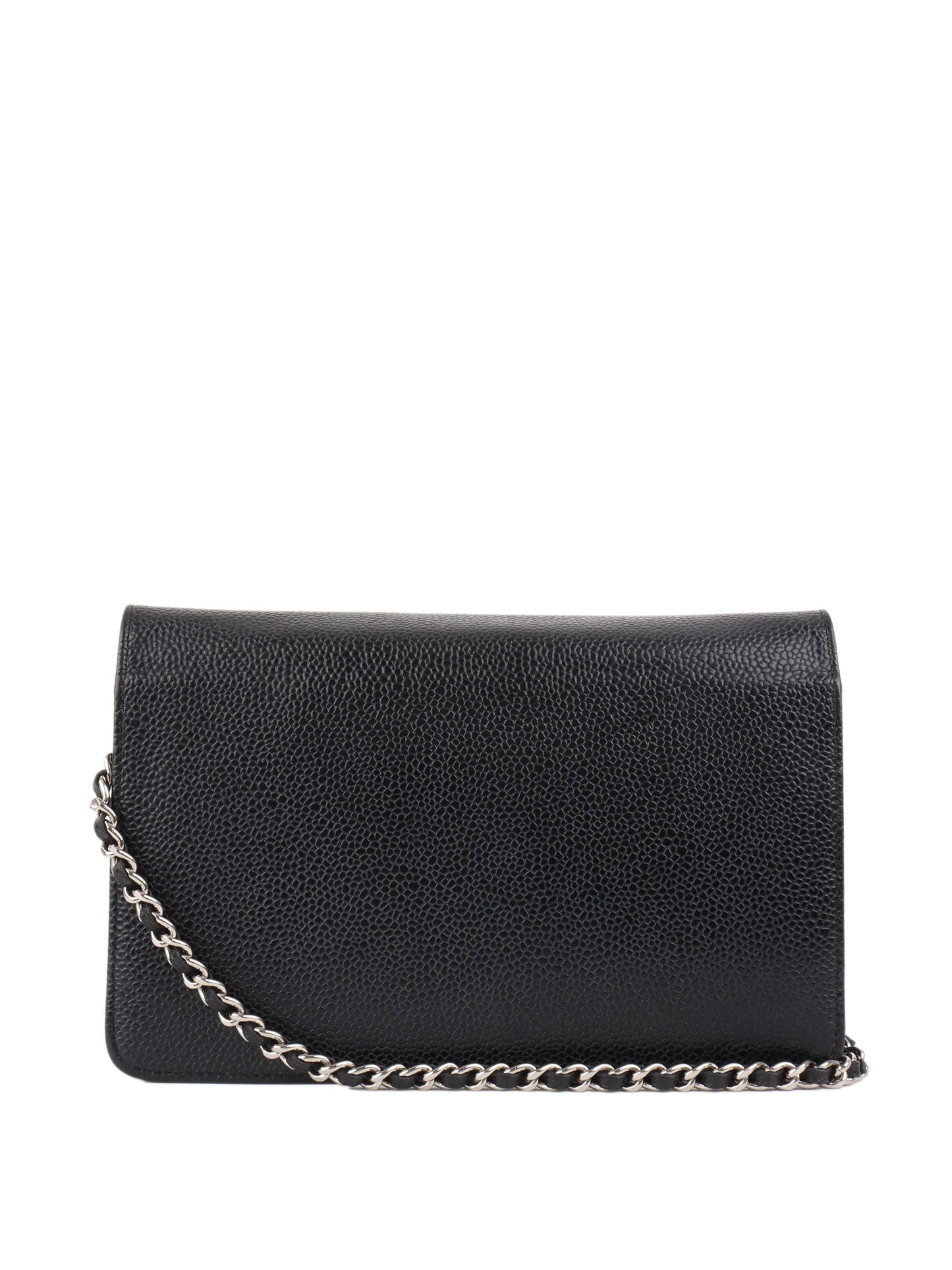 Chanel Black Caviar Wallet on Chain.