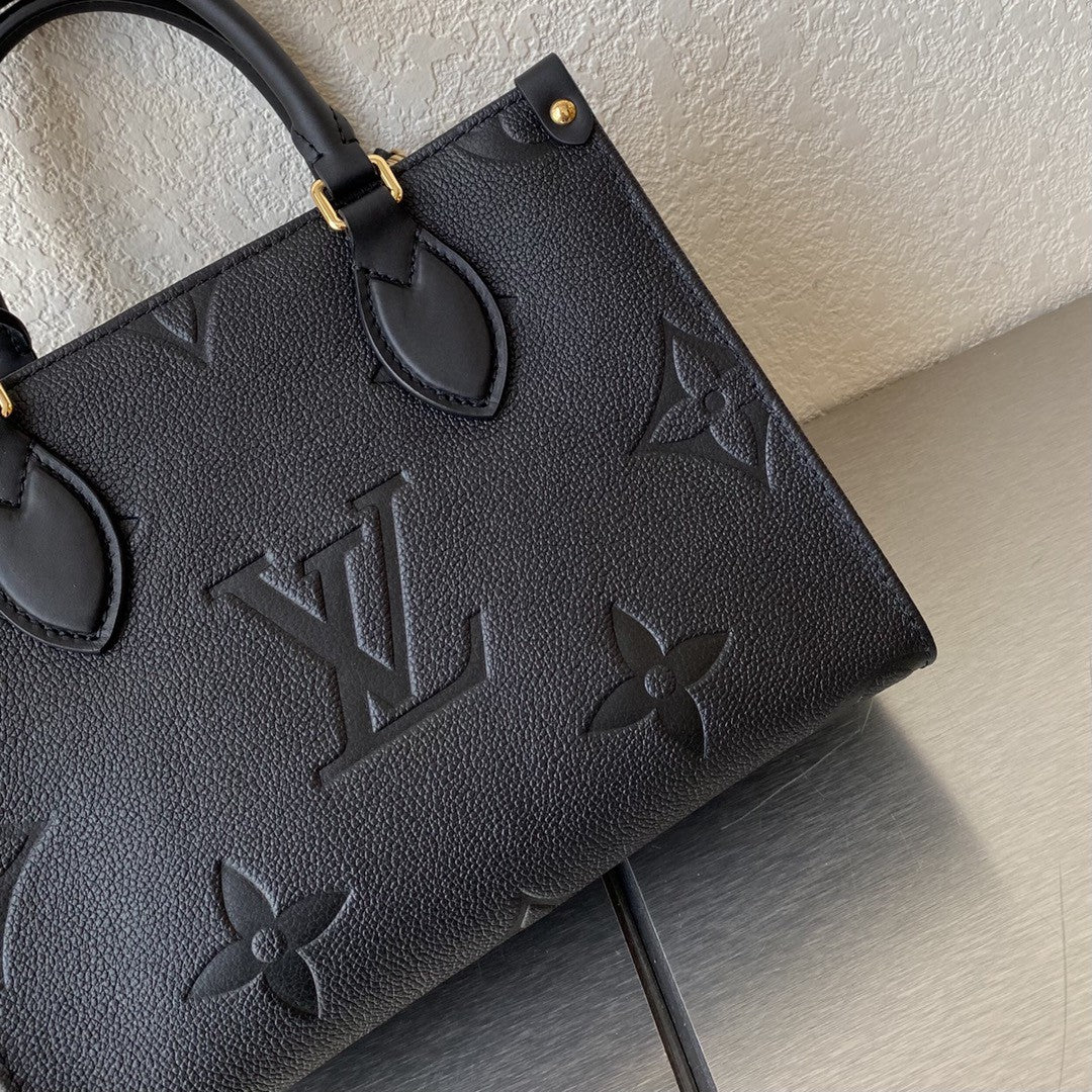 Top Quality On The Go PM Bag Monogram Empreinte 9.8in/25cm Black Top Quality M45653