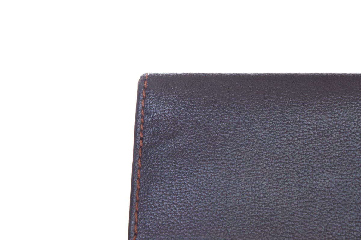 Saint Laurent    Black and Brown Stitch Leather Wallet