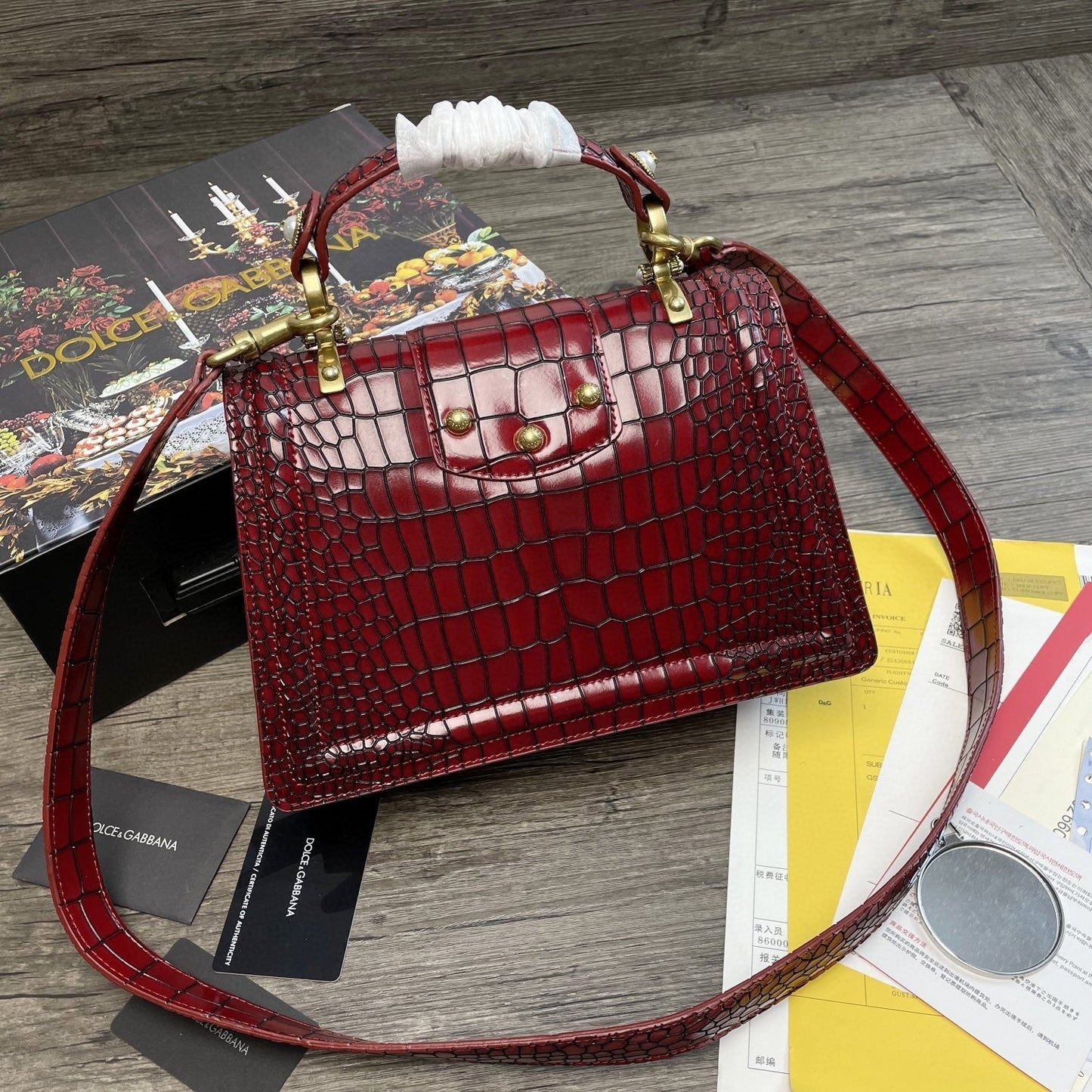Top Quality Print Top Quality Girls BagÂ Burgundy For Women 10.6in/27cm Top Quality
