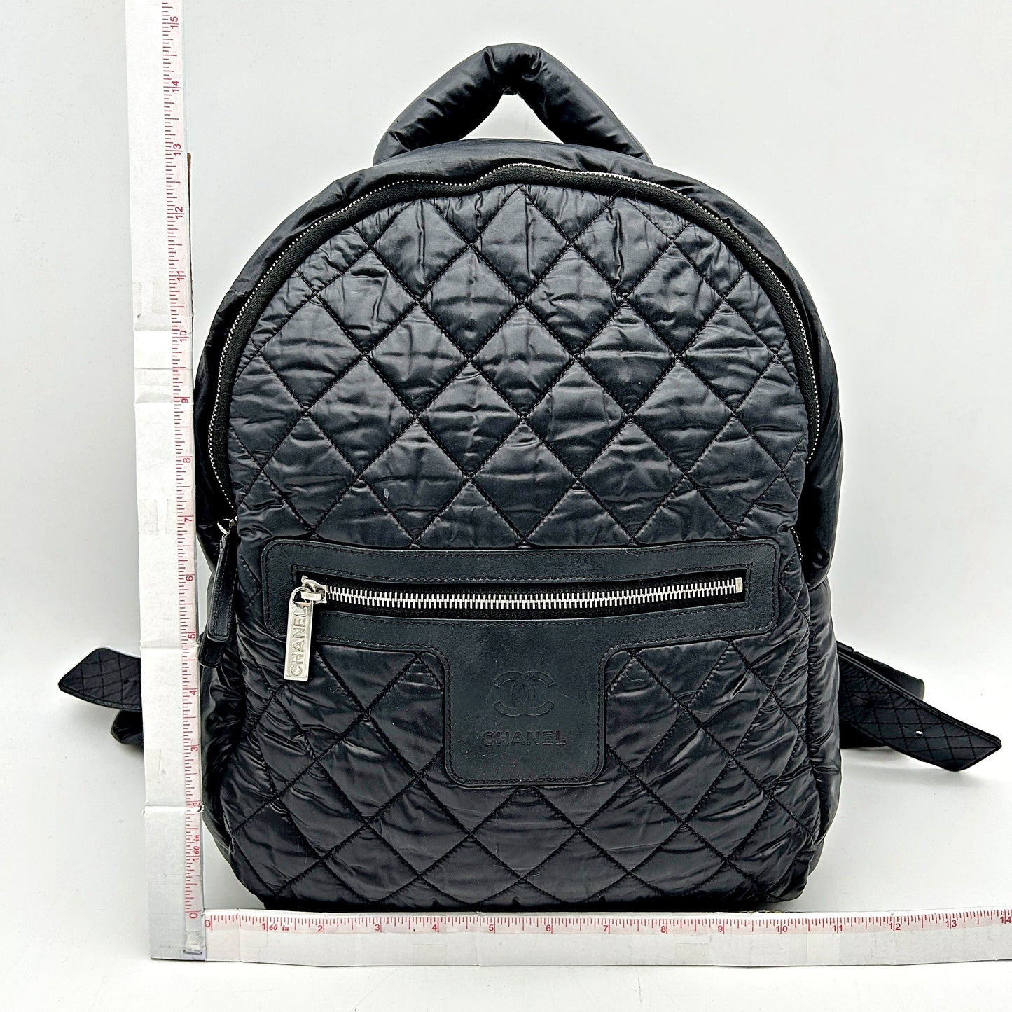 Chanel Black Cotton Backpack?Handbags LA24931