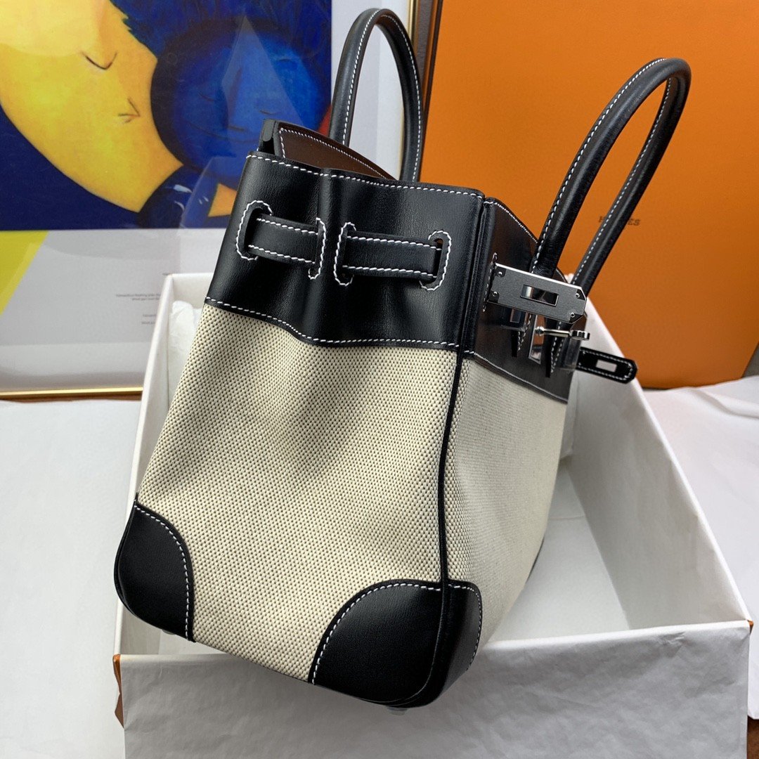 Top Quality Birkin Nata Swift BiColor For Women SiTop Qualityer Toned Hardware 11.8in/30cm